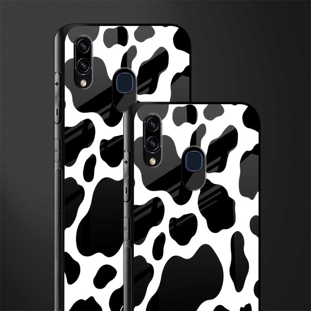 cow fur glass case for samsung galaxy m10s image-2