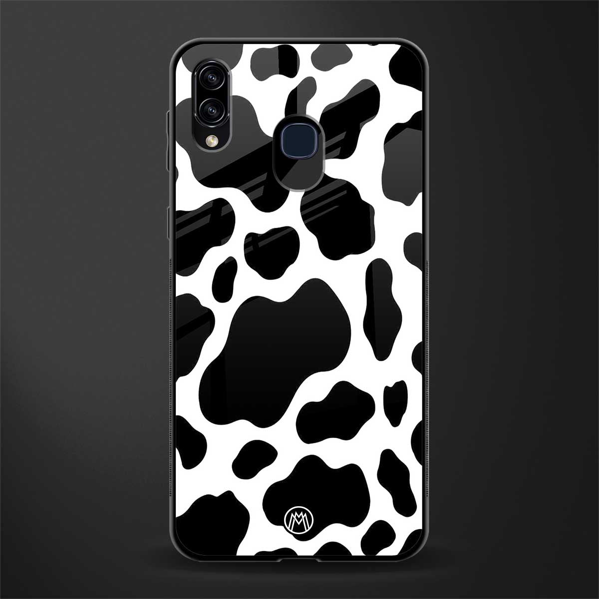 cow fur glass case for samsung galaxy a20 image