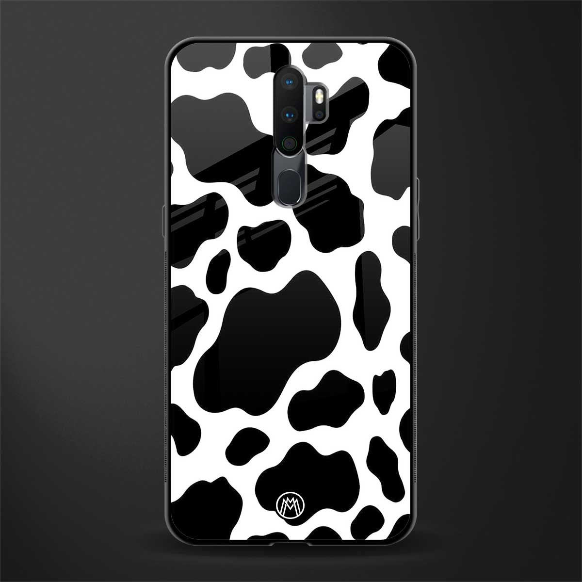 cow fur glass case for oppo a5 2020 image