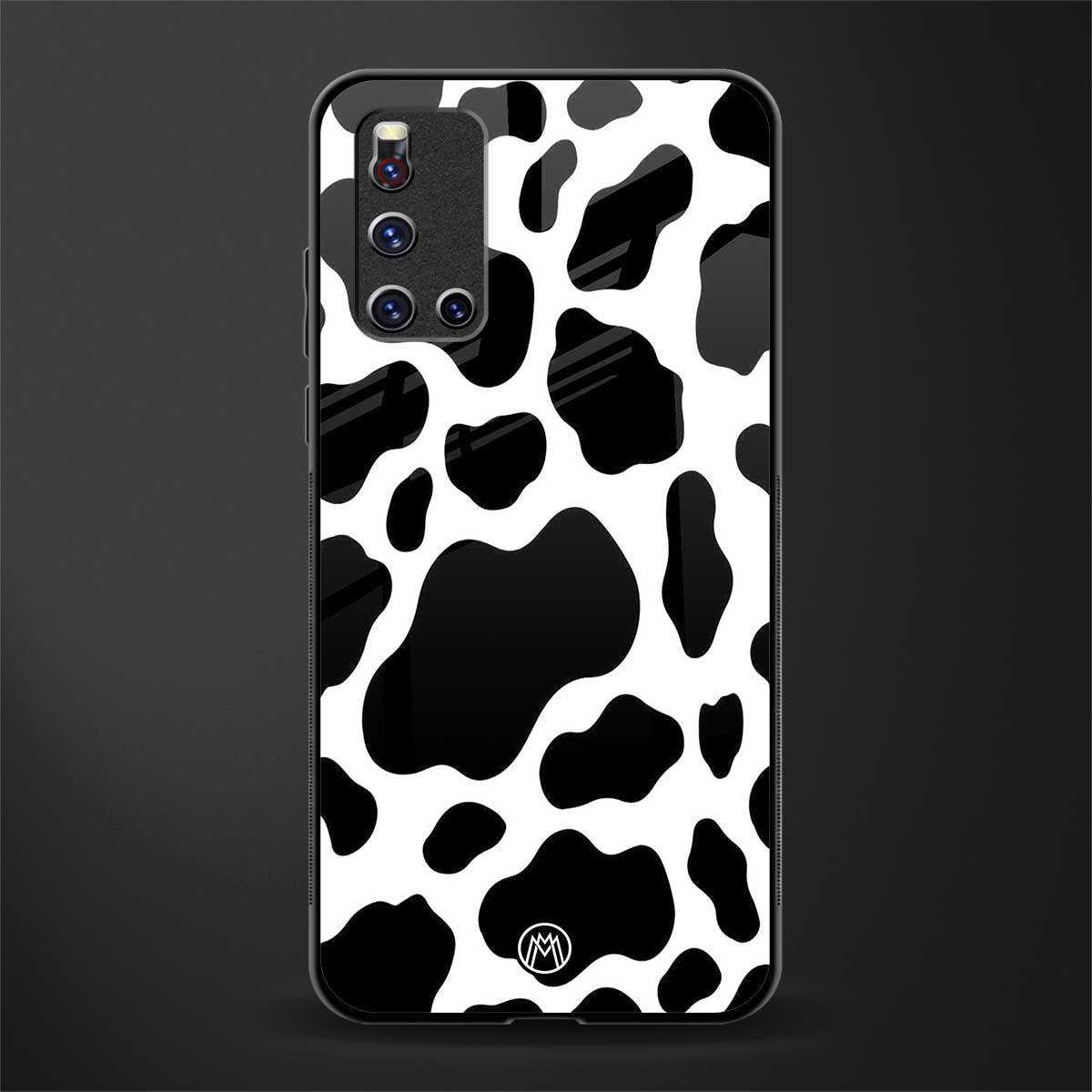 cow fur glass case for vivo v19 image