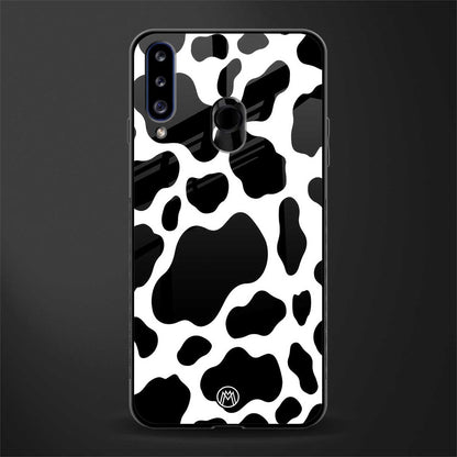 cow fur glass case for samsung galaxy a20s image