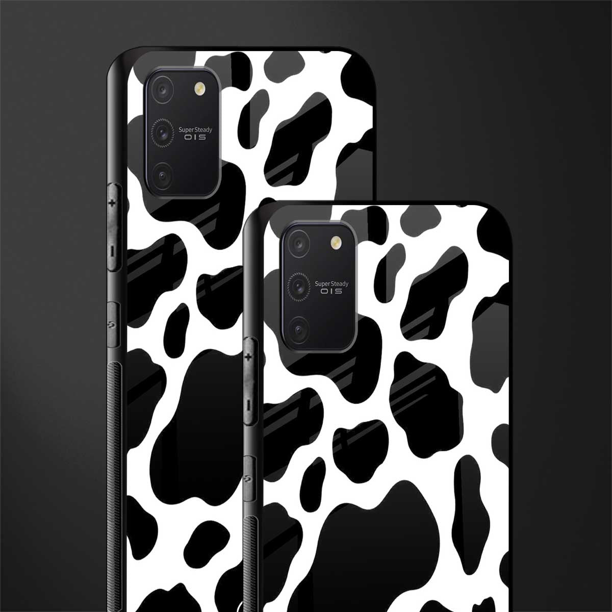 cow fur glass case for samsung galaxy a91 image-2