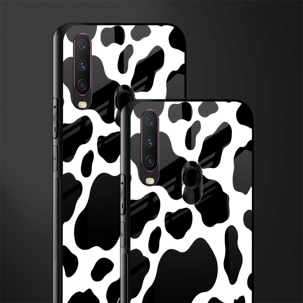 cow fur glass case for vivo y12 image-2