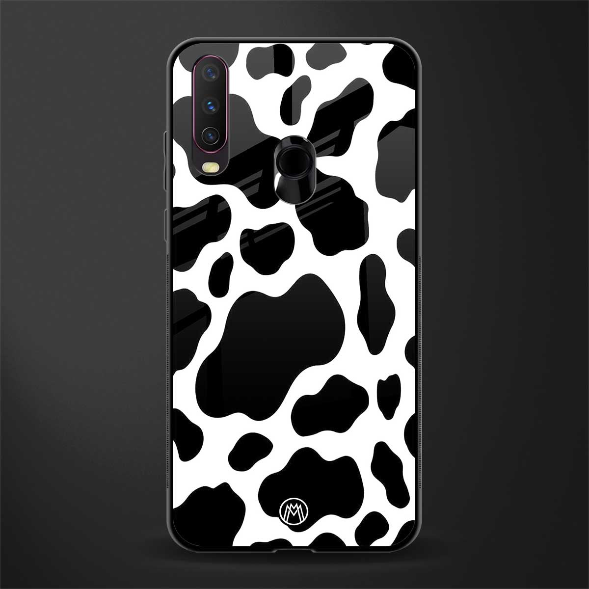 cow fur glass case for vivo y17 image