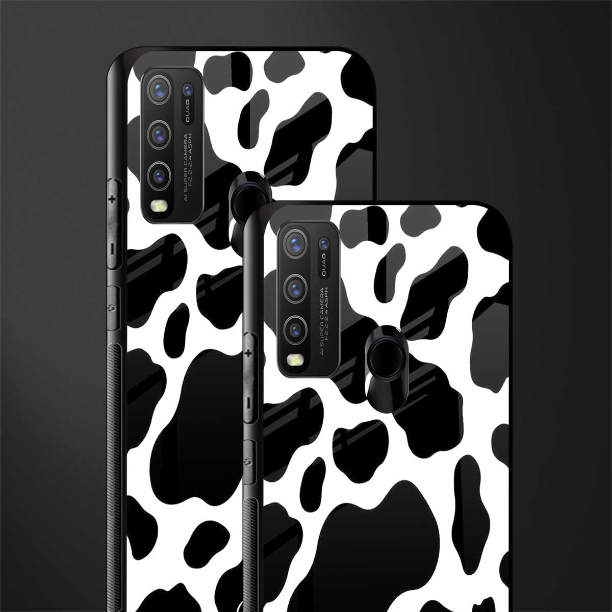 cow fur glass case for vivo y30 image-2