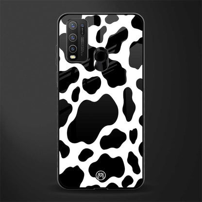 cow fur glass case for vivo y30 image