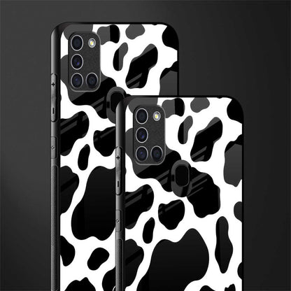cow fur glass case for samsung galaxy a21s image-2