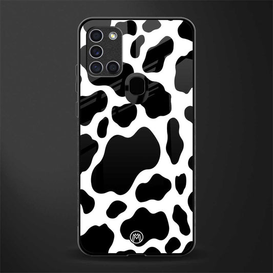 cow fur glass case for samsung galaxy a21s image