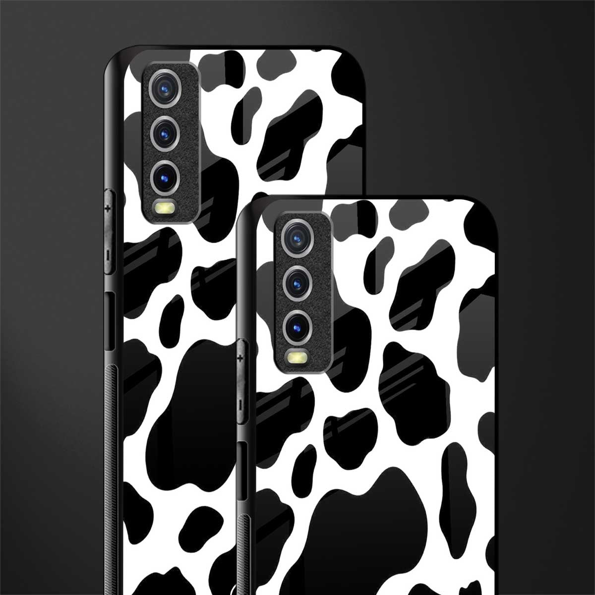 cow fur glass case for vivo y20 image-2