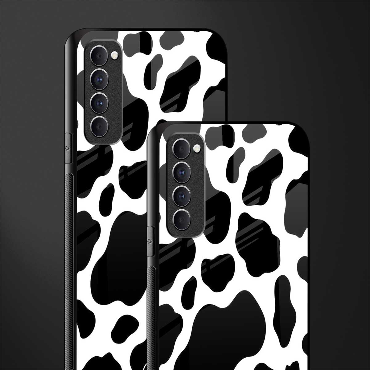 cow fur glass case for oppo reno 4 pro image-2