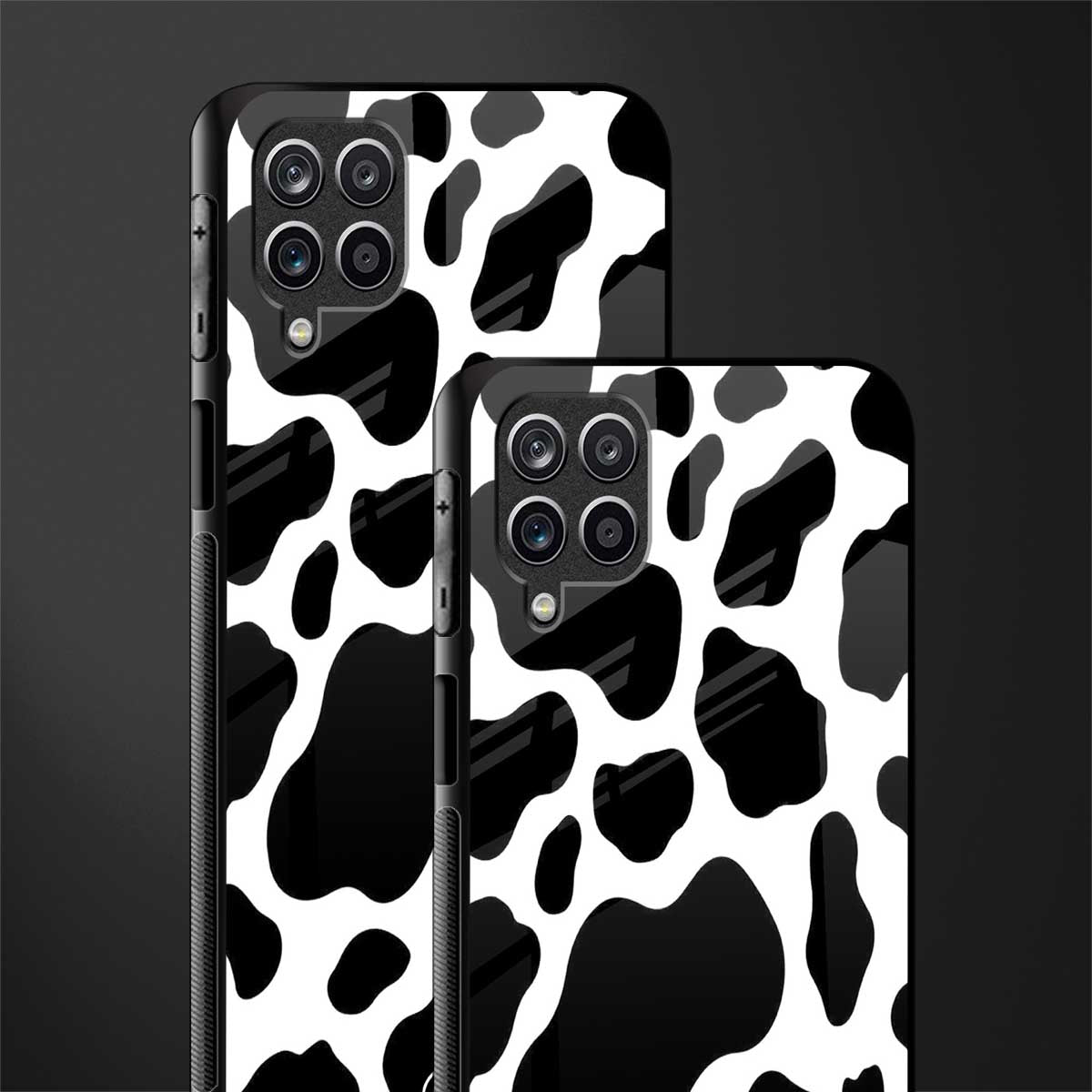 cow fur glass case for samsung galaxy a12 image-2