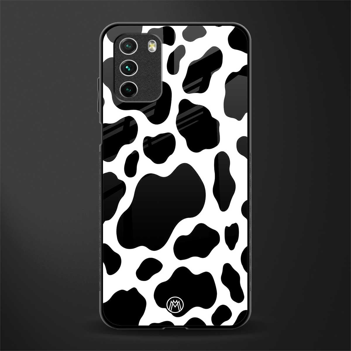 cow fur glass case for poco m3 image