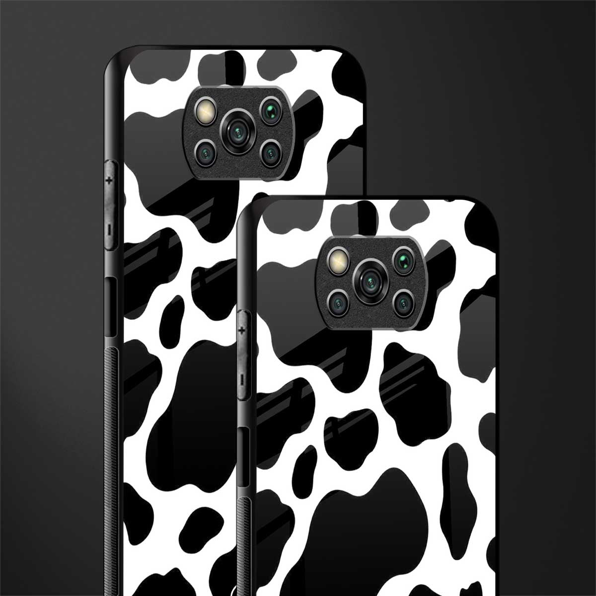 cow fur glass case for poco x3 pro image-2