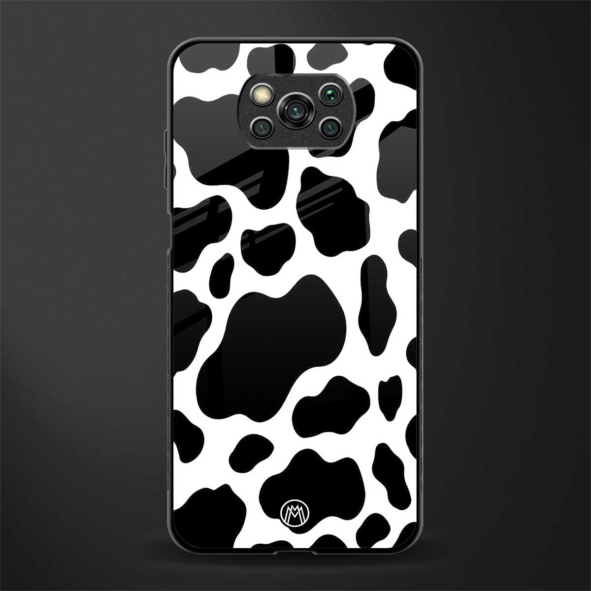 cow fur glass case for poco x3 image