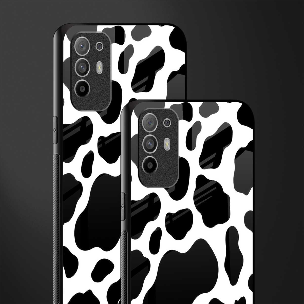 cow fur glass case for oppo f19 pro plus image-2