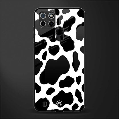 cow fur glass case for realme c21 image