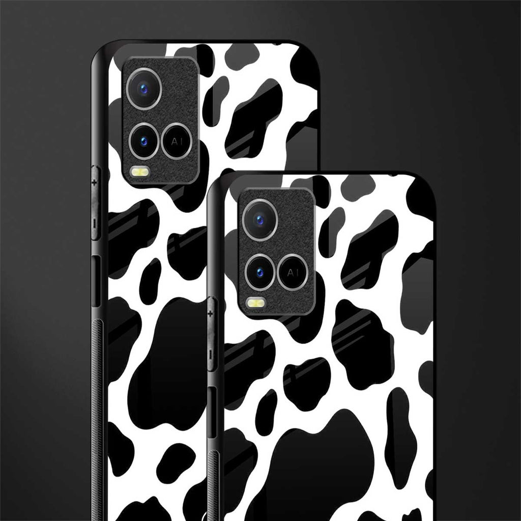 cow fur glass case for vivo y21s image-2