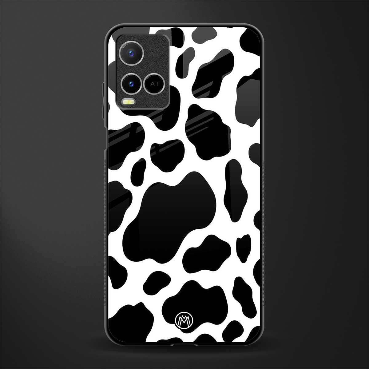 cow fur glass case for vivo y21 image