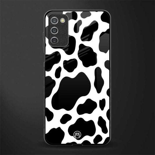 cow fur glass case for samsung galaxy a03s image