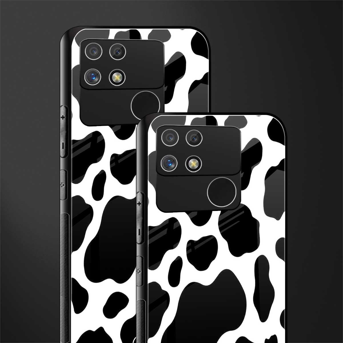 cow fur back phone cover | glass case for realme narzo 50a