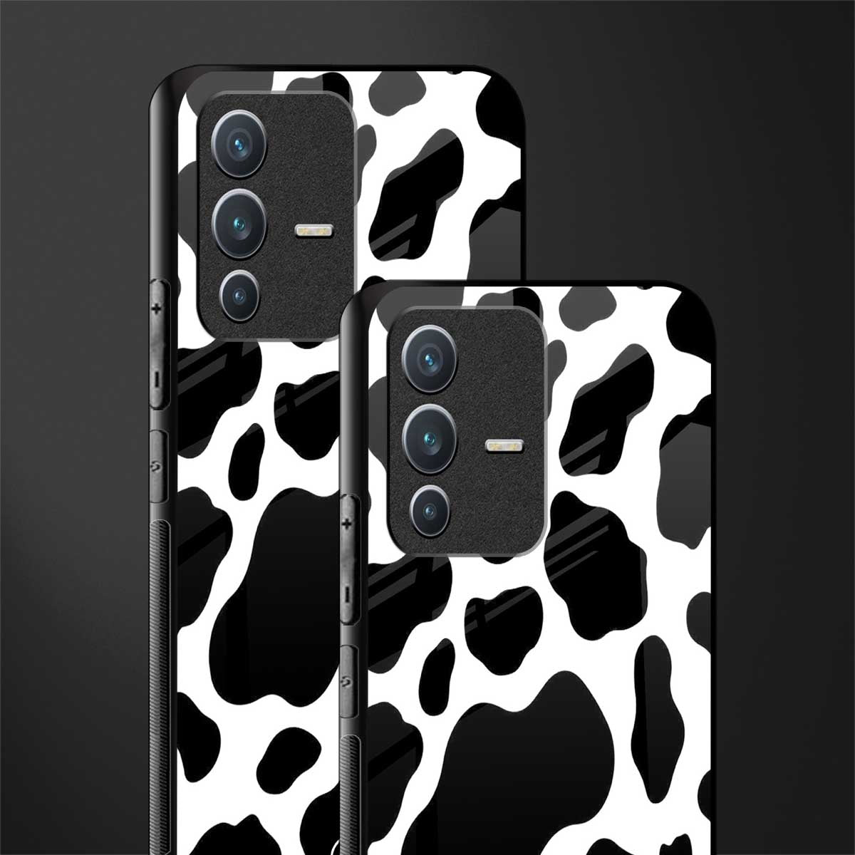 cow fur glass case for vivo v23 5g image-2