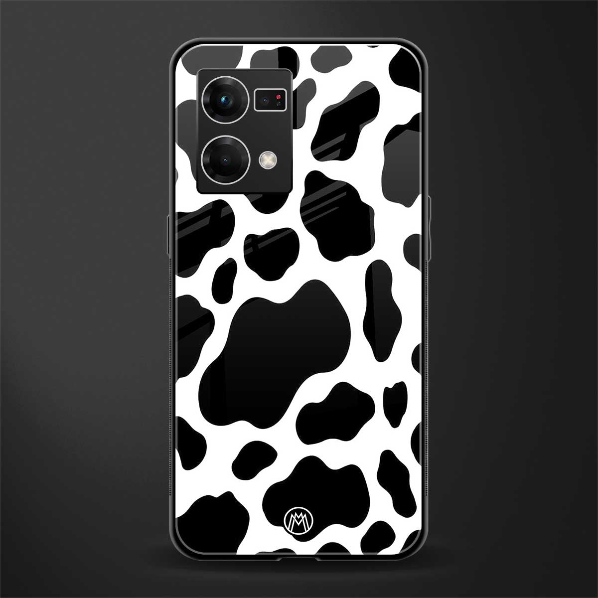 cow fur back phone cover | glass case for oppo f21 pro 4g