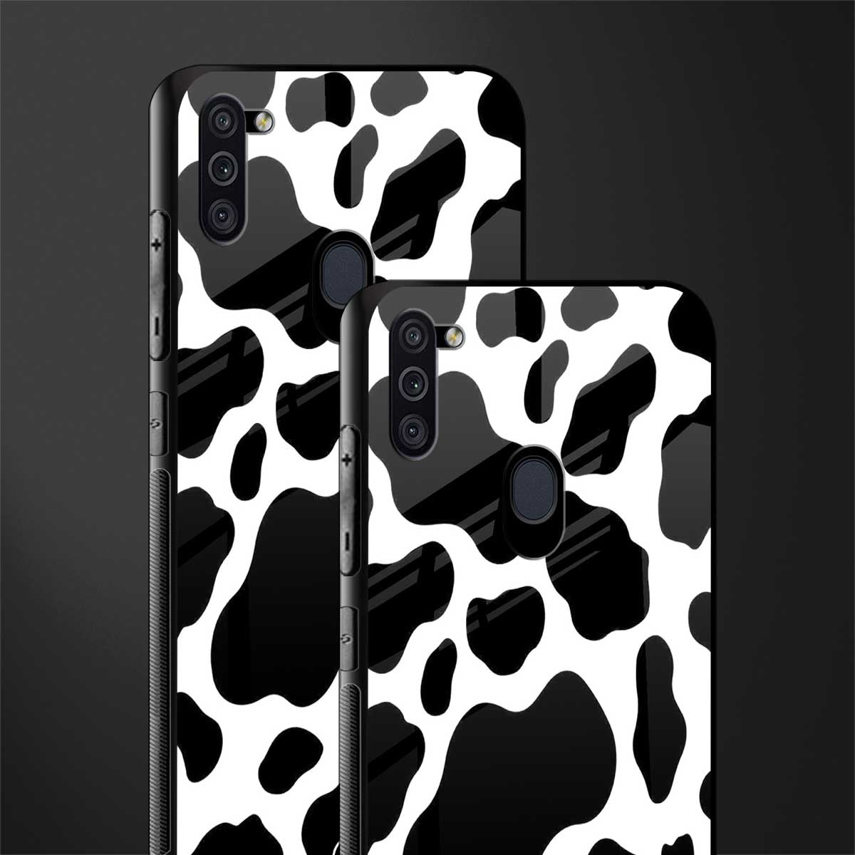 cow fur glass case for samsung galaxy m11 image-2