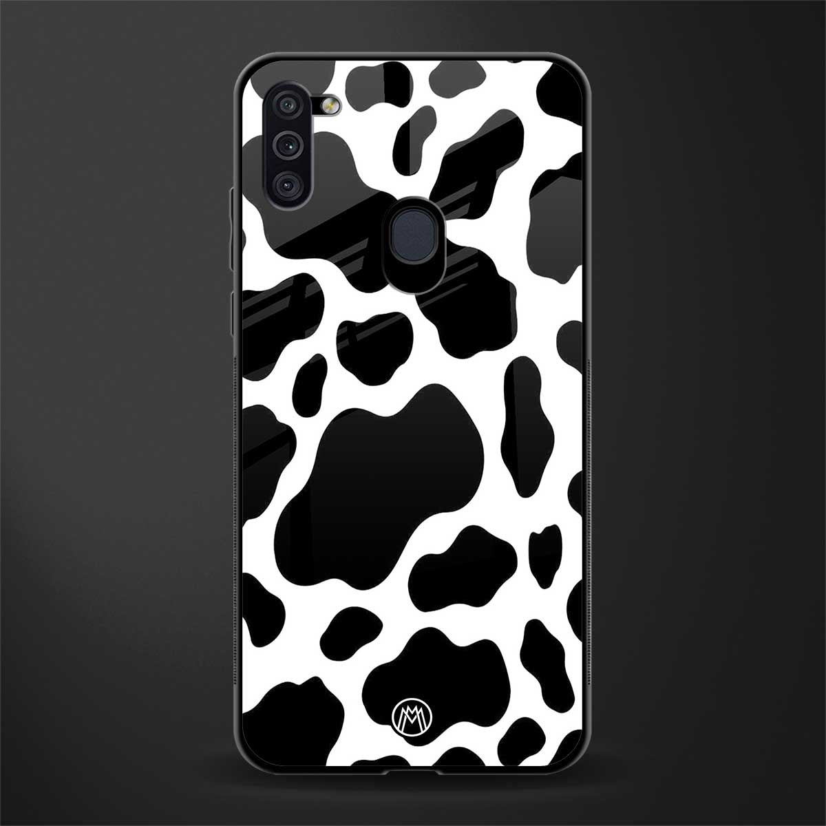 cow fur glass case for samsung galaxy m11 image