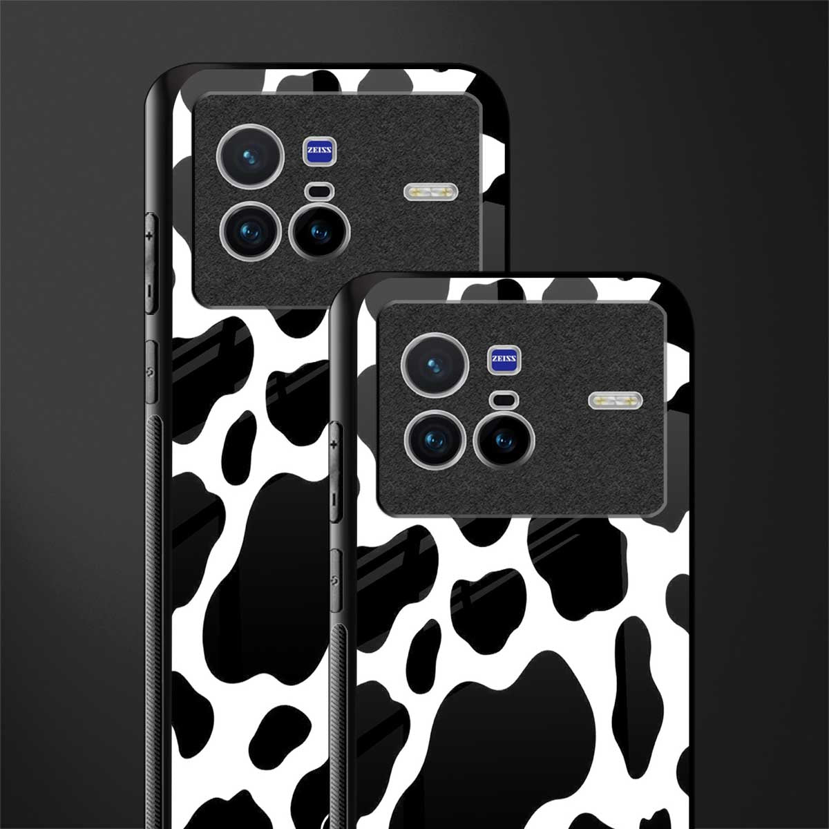 cow fur glass case for vivo x80 image-2