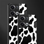 cow fur back phone cover | glass case for oppo reno 8