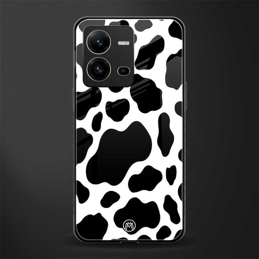 cow fur back phone cover | glass case for vivo v25-5g
