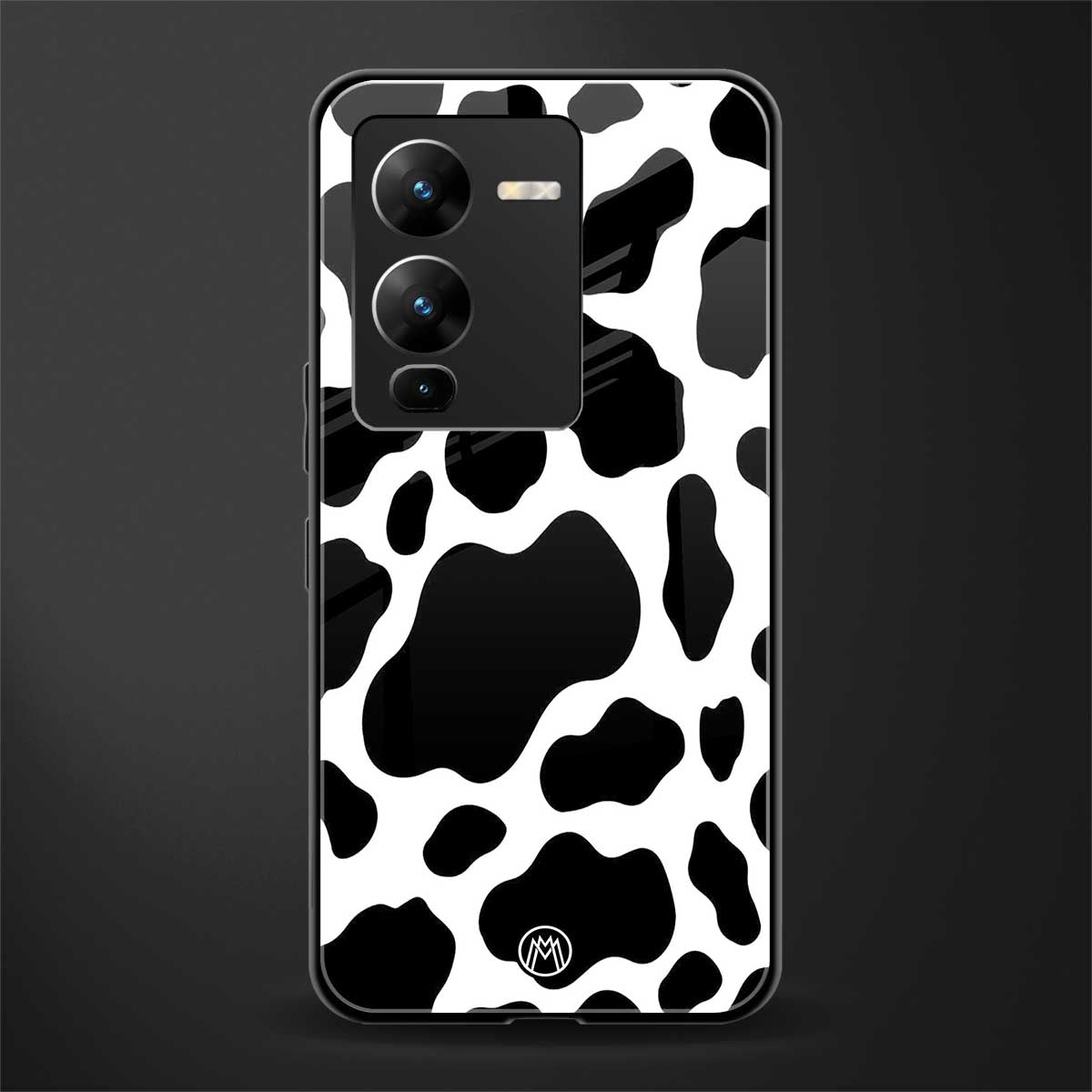 cow fur back phone cover | glass case for vivo v25 pro 5g