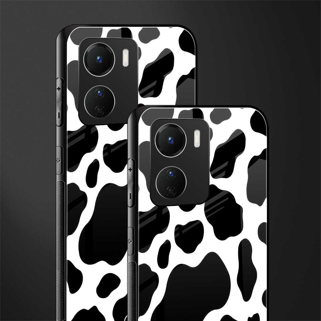 cow fur back phone cover | glass case for vivo y16