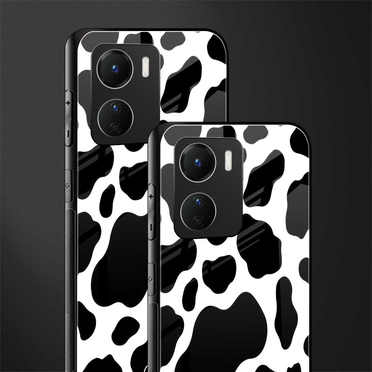 cow fur back phone cover | glass case for vivo y16