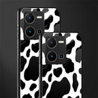 cow fur back phone cover | glass case for vivo y35 4g