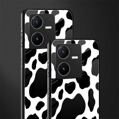 cow fur back phone cover | glass case for vivo y22