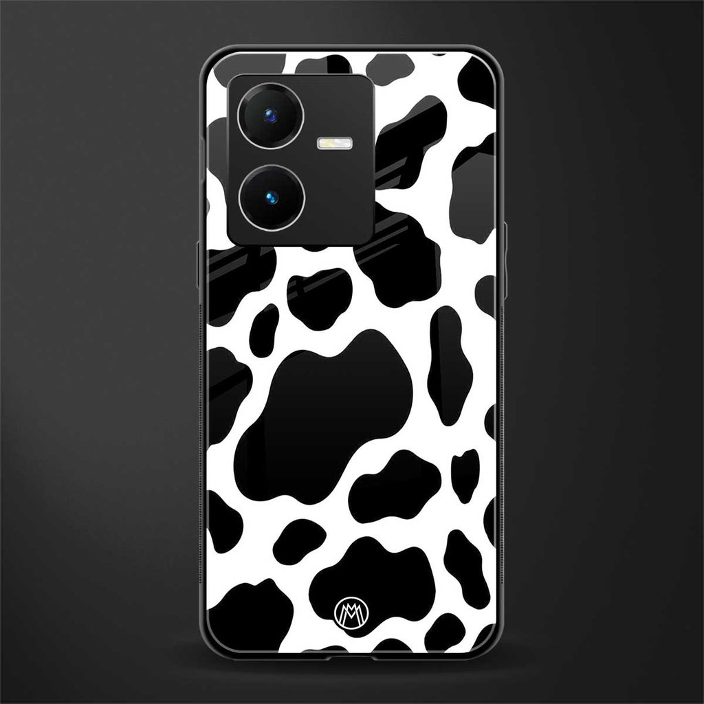 cow fur back phone cover | glass case for vivo y22