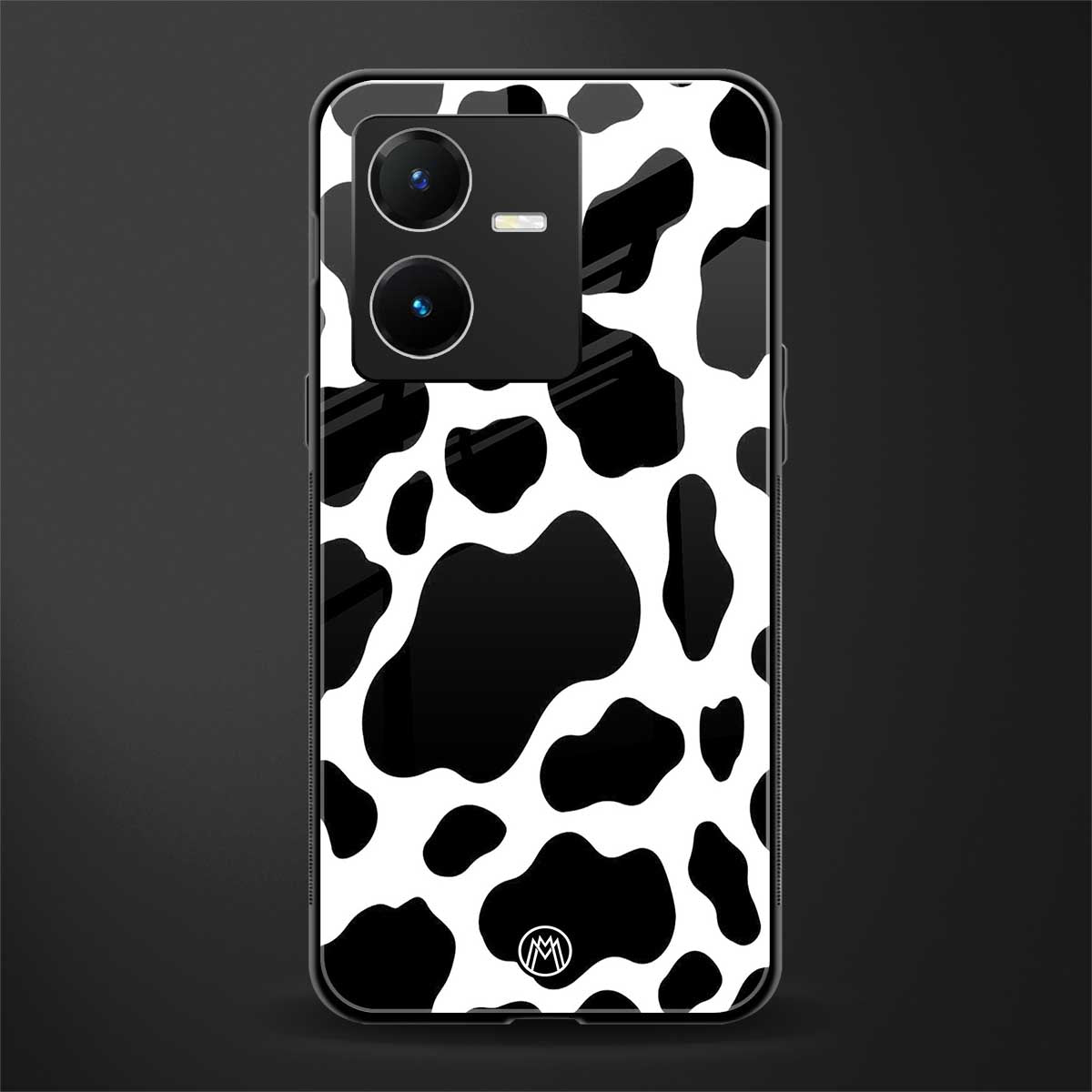 cow fur back phone cover | glass case for vivo y22