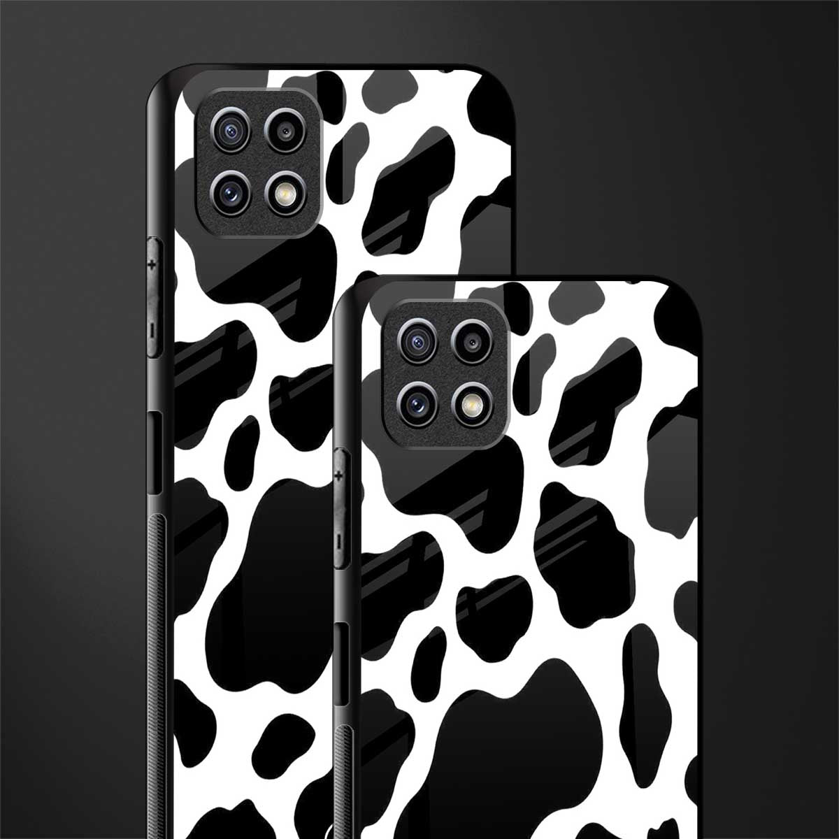 cow fur back phone cover | glass case for samsung galaxy f42