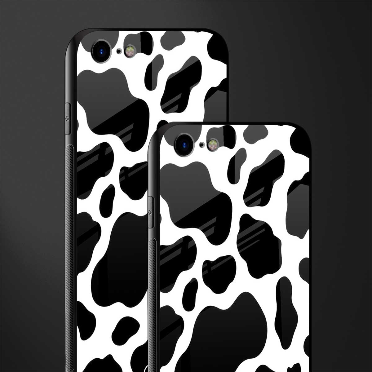 cow fur glass case for iphone se 2020 image-2