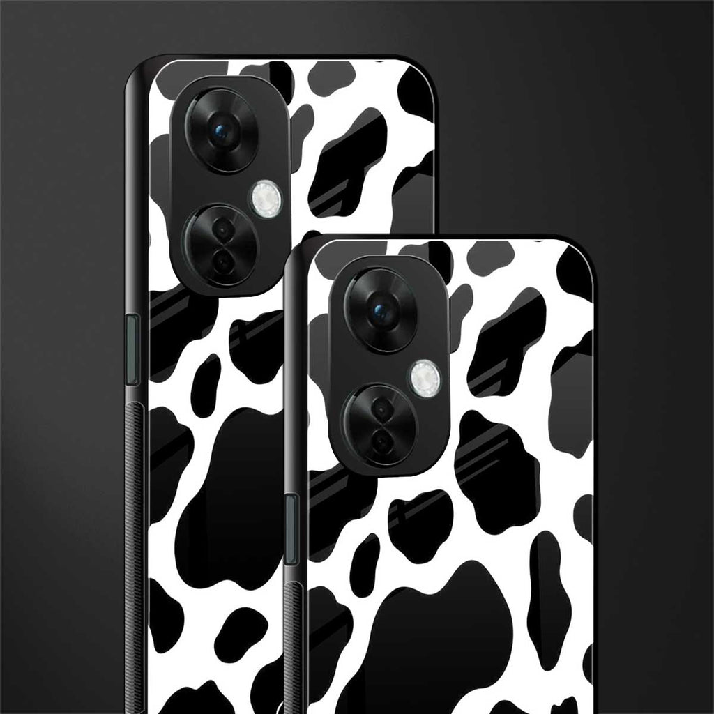 cow fur back phone cover | glass case for oneplus nord ce 3 lite