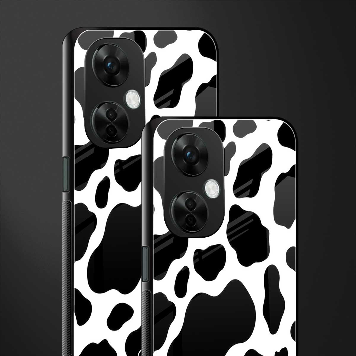 cow fur back phone cover | glass case for oneplus nord ce 3 lite