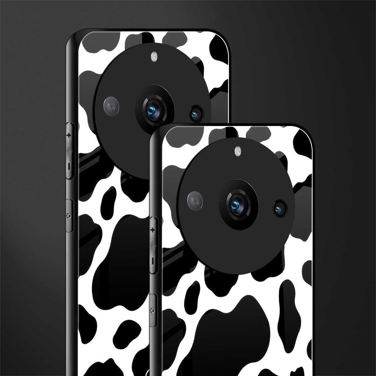 cow fur back phone cover | glass case for realme 11 pro 5g