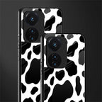 cow fur back phone cover | glass case for vivo t1 44w 4g