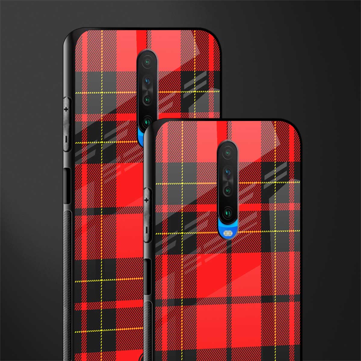 cozy red sweater glass case for poco x2 image-2