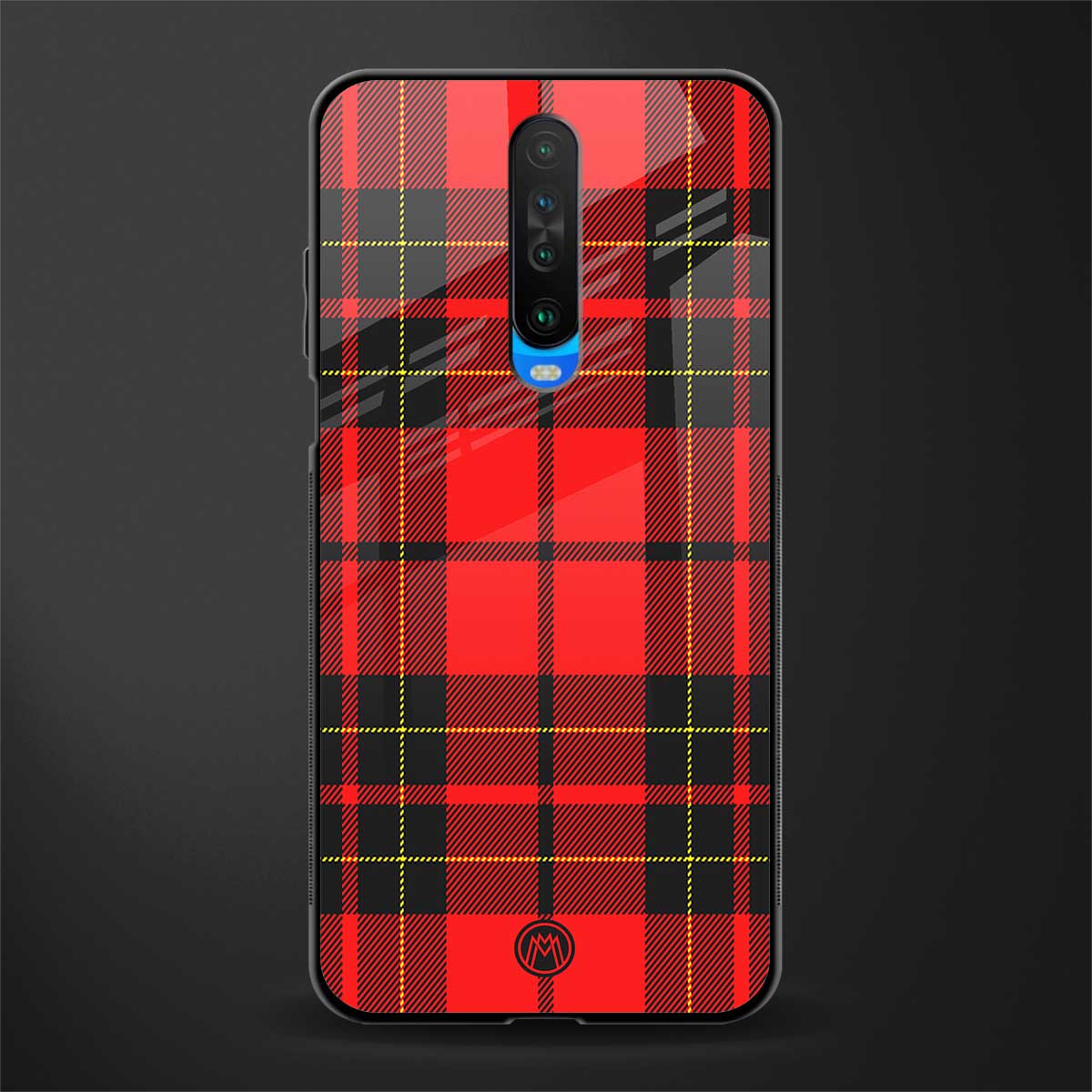 cozy red sweater glass case for poco x2 image