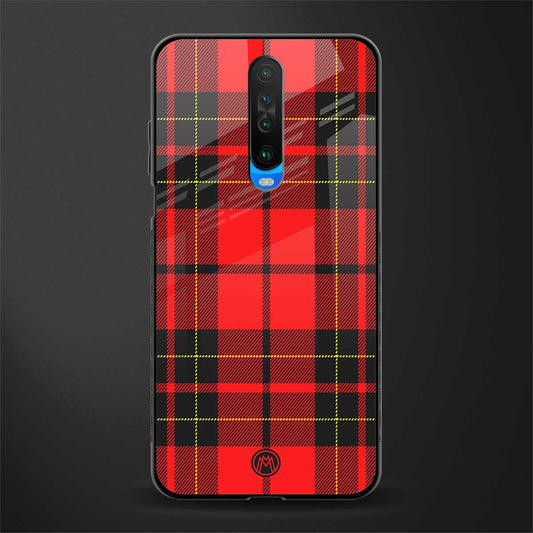 cozy red sweater glass case for poco x2 image