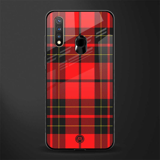 cozy red sweater glass case for vivo u20 image