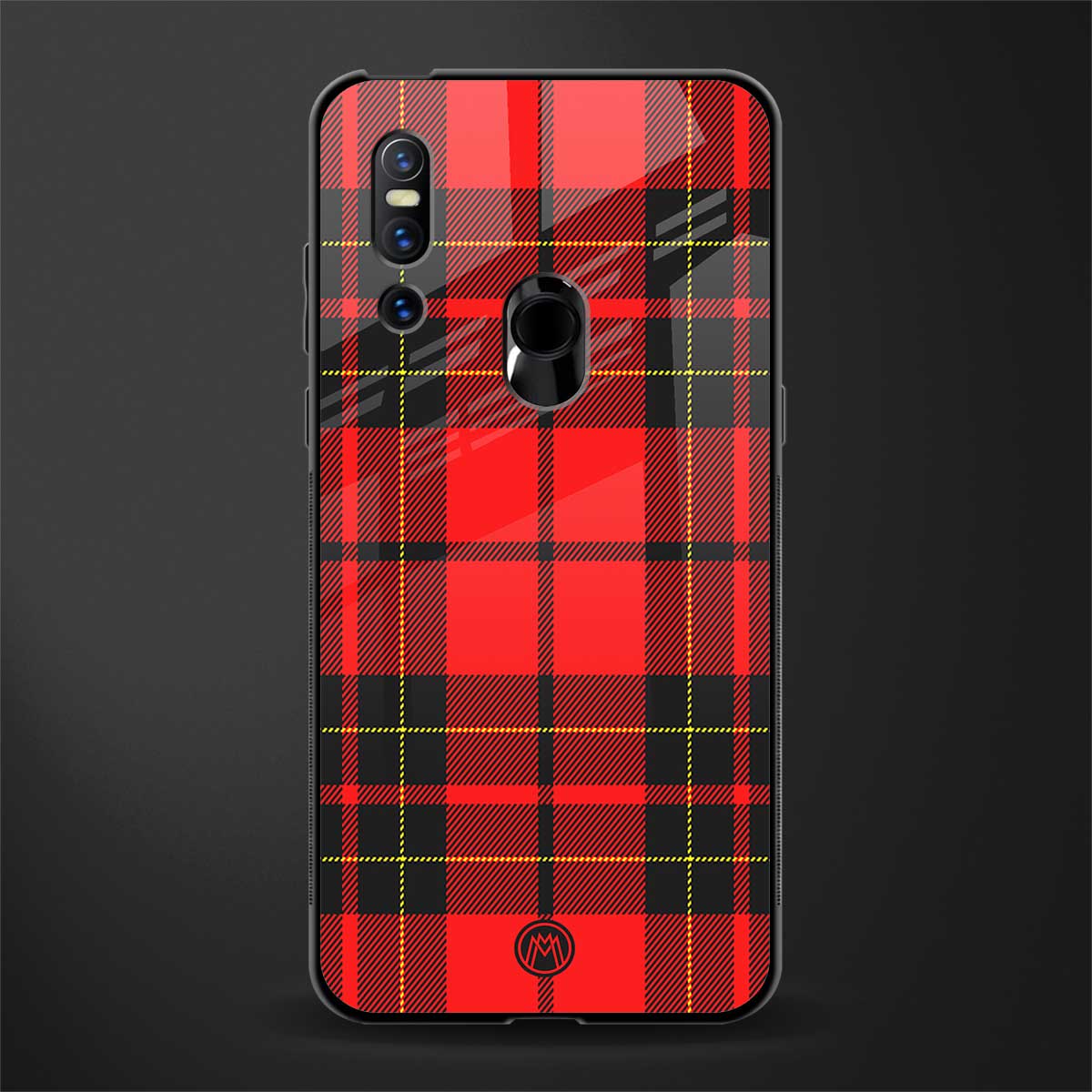 cozy red sweater glass case for vivo v15 image