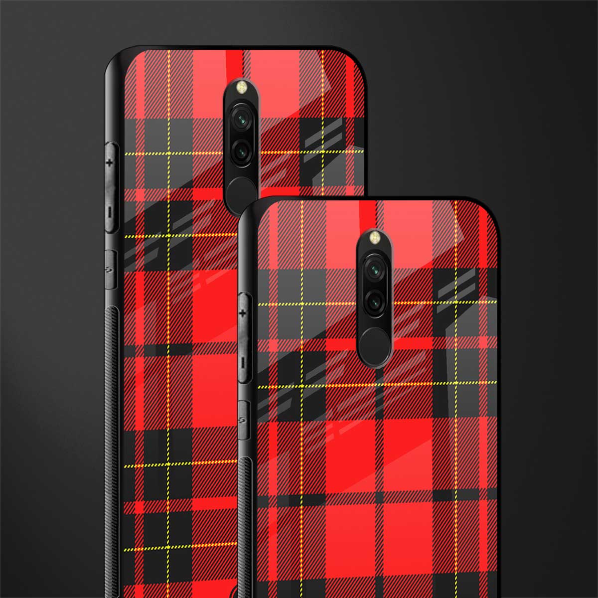cozy red sweater glass case for redmi 8 image-2